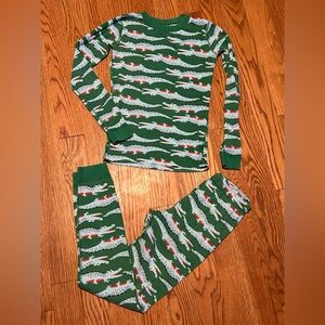 HANNA ANDERSSON VGUC 100% Organic Cotton‎ Alligator Pajama Set